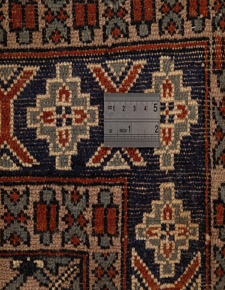 Detail image of  2' 7 x 4' 6  Hand Knotted Bokhara Oriental Wool Rug