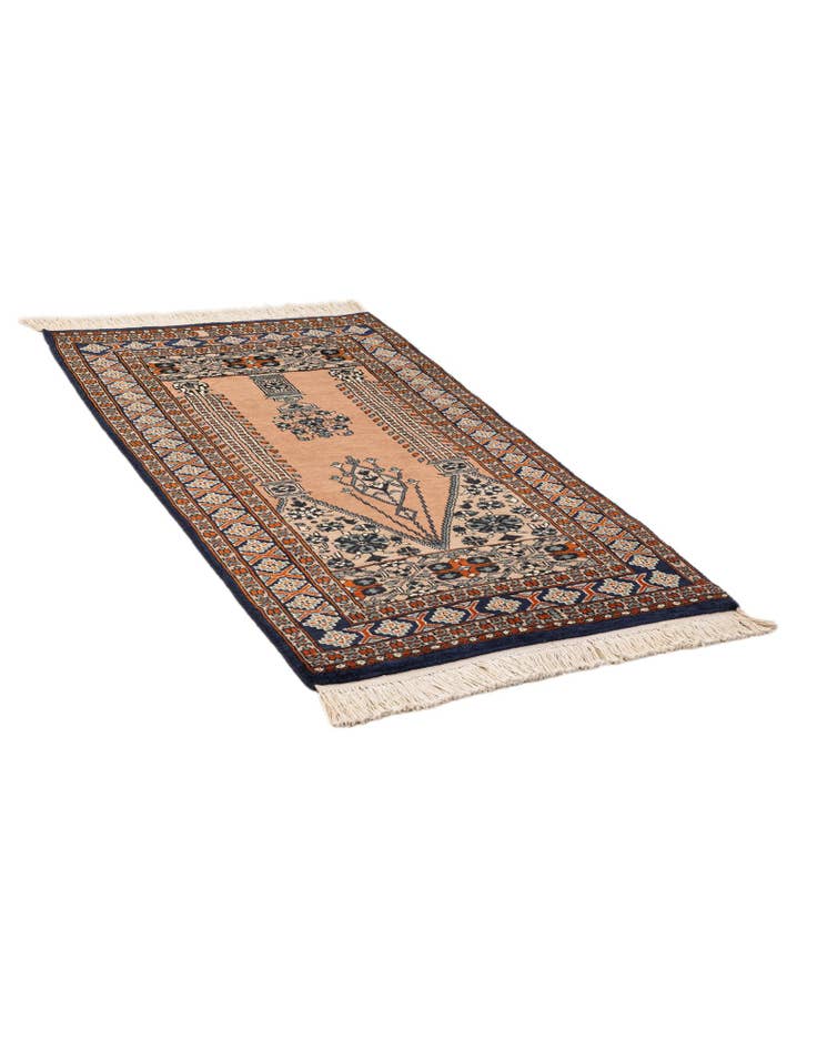 Detail image of  2' 7 x 4' 6  Hand Knotted Bokhara Oriental Wool Rug