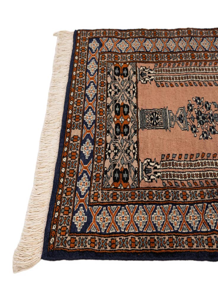 Detail image of  2' 7 x 4' 6  Hand Knotted Bokhara Oriental Wool Rug