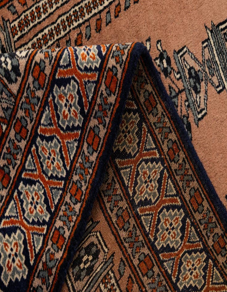 Detail image of  2' 7 x 4' 6  Hand Knotted Bokhara Oriental Wool Rug