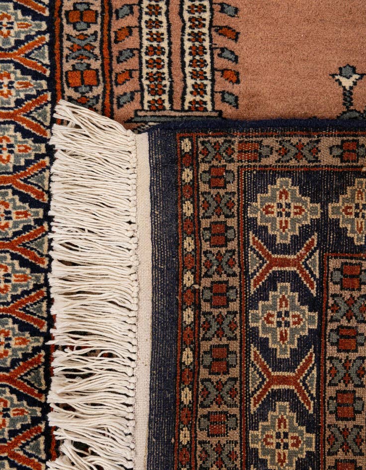 Detail image of  2' 7 x 4' 6  Hand Knotted Bokhara Oriental Wool Rug