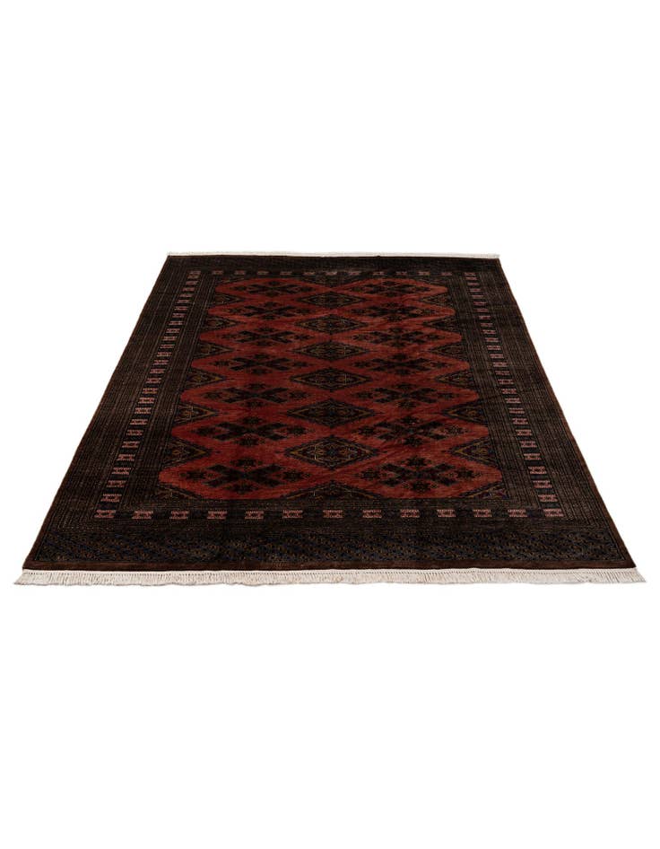 Detail image of  7' 4 x 10' 3  Hand Knotted Bokhara Oriental Wool Rug