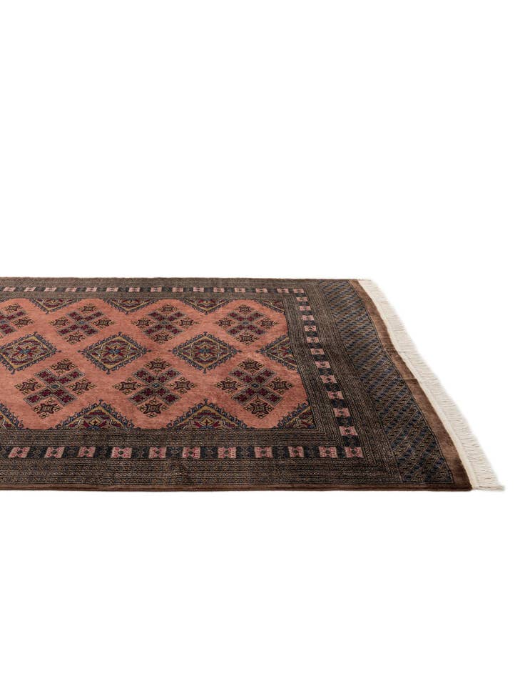 Detail image of  7' 4 x 10' 3  Hand Knotted Bokhara Oriental Wool Rug