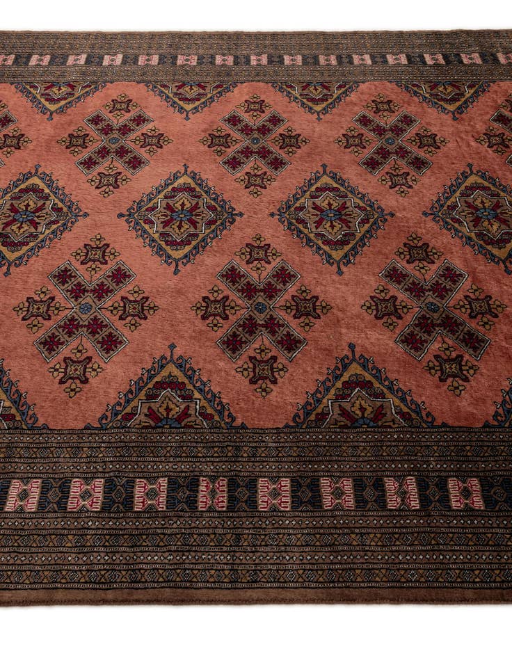 Detail image of  7' 4 x 10' 3  Hand Knotted Bokhara Oriental Wool Rug