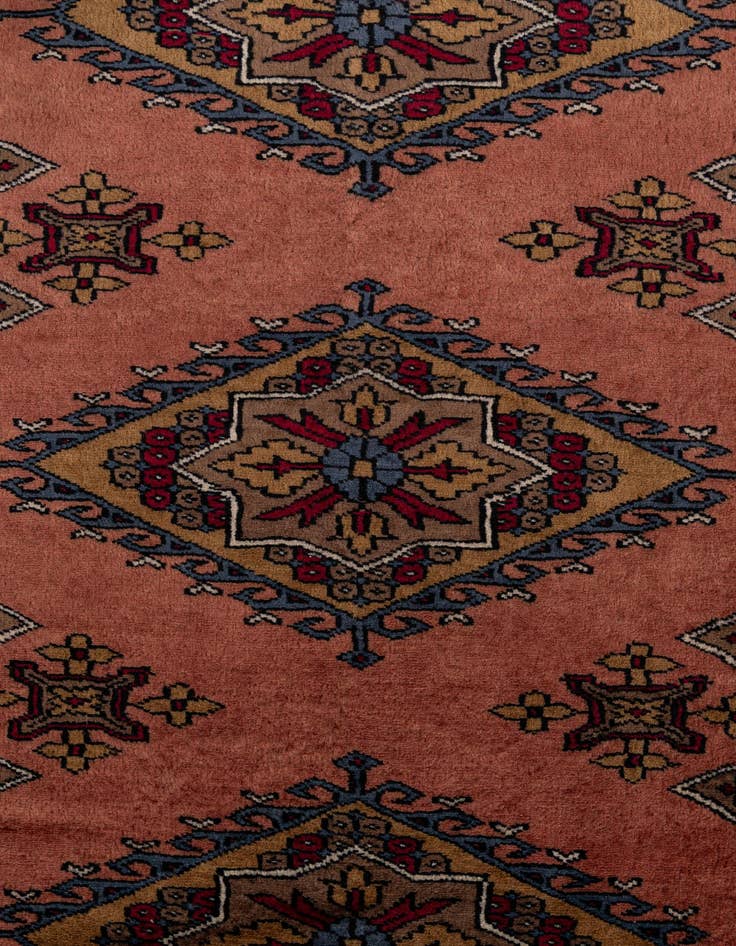Detail image of  7' 4 x 10' 3  Hand Knotted Bokhara Oriental Wool Rug