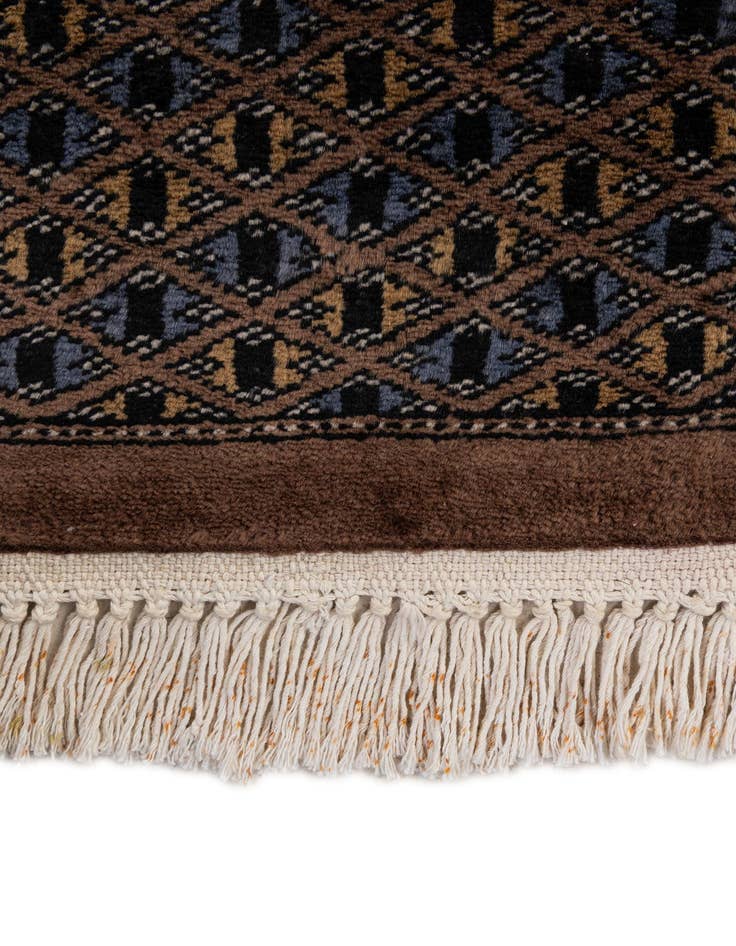 Detail image of  7' 4 x 10' 3  Hand Knotted Bokhara Oriental Wool Rug