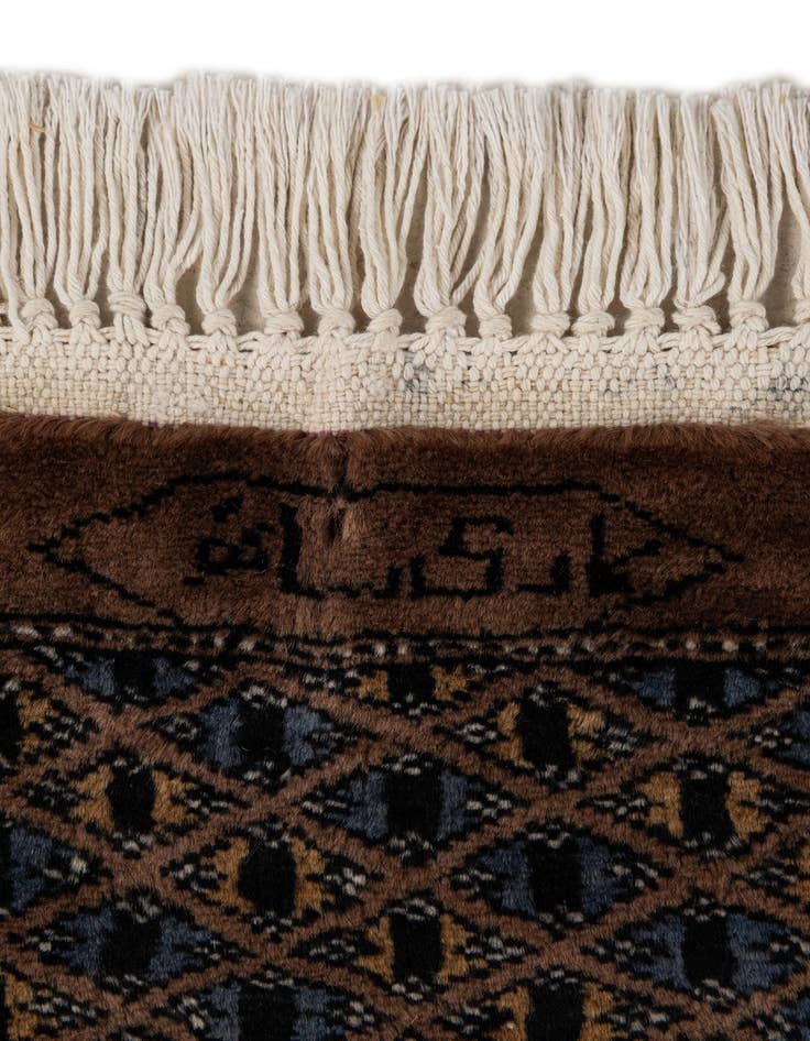 Detail image of  7' 4 x 10' 3  Hand Knotted Bokhara Oriental Wool Rug