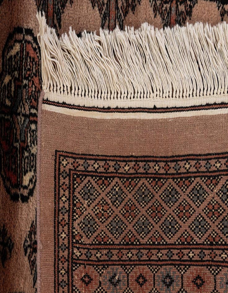 Detail image of  3' 2 x 5' 1  Hand Knotted Bokhara Oriental Wool Rug