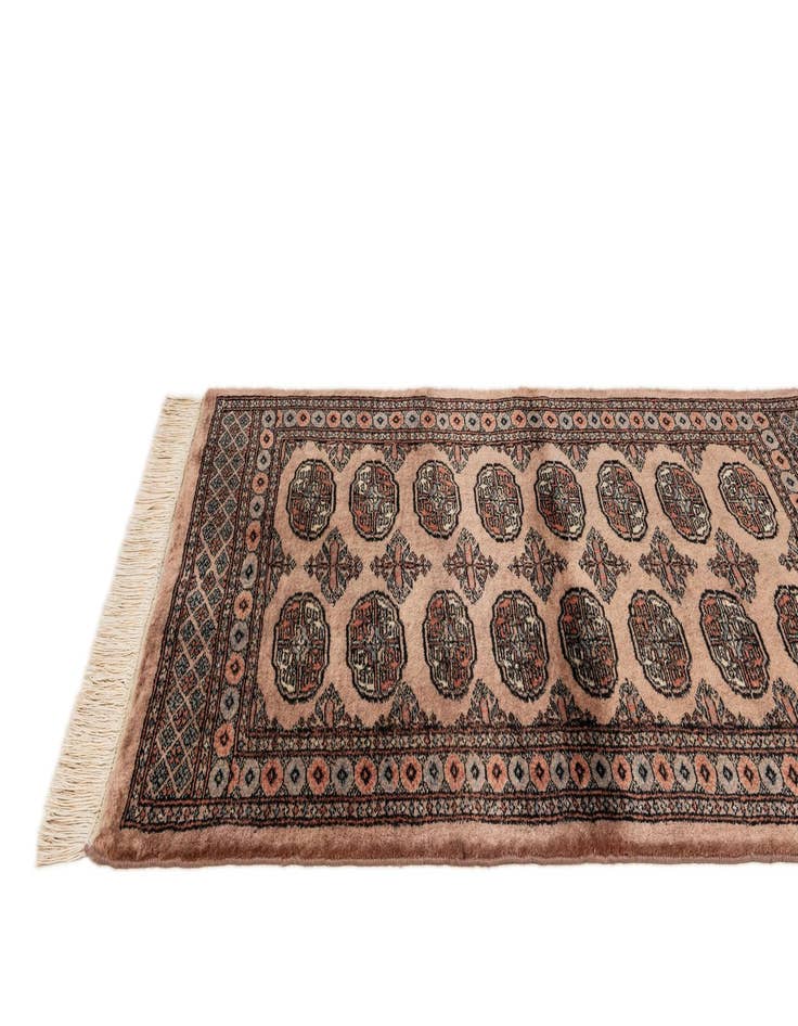 Detail image of  3' 2 x 5' 1  Hand Knotted Bokhara Oriental Wool Rug