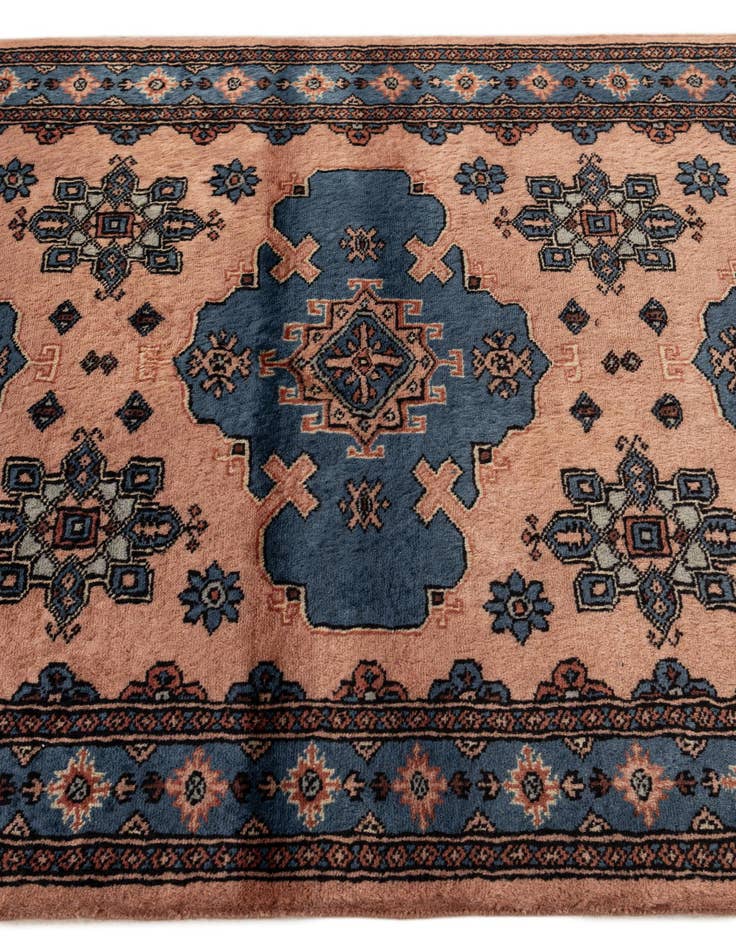Detail image of  3' 3 x 4' 10  Hand Knotted Bokhara Oriental Wool Rug