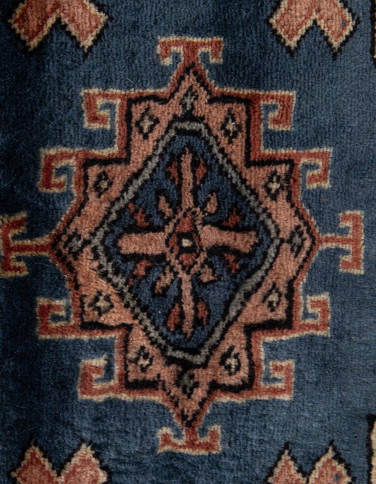 Detail image of  3' 3 x 4' 10  Hand Knotted Bokhara Oriental Wool Rug