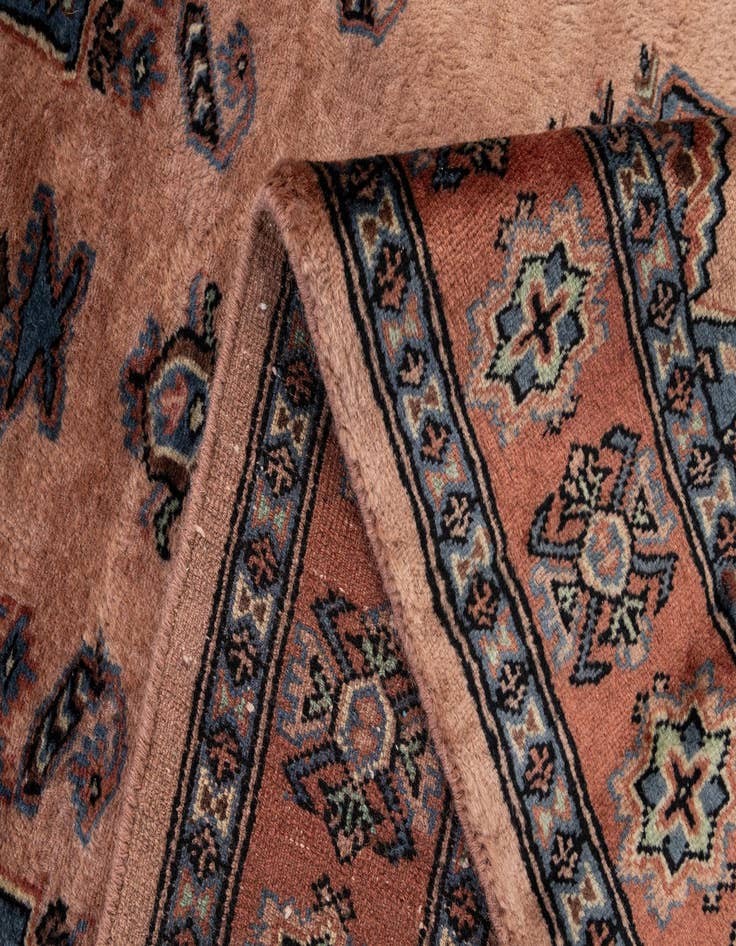 Detail image of  3' 1 x 5'  Hand Knotted Bokhara Oriental Wool Rug