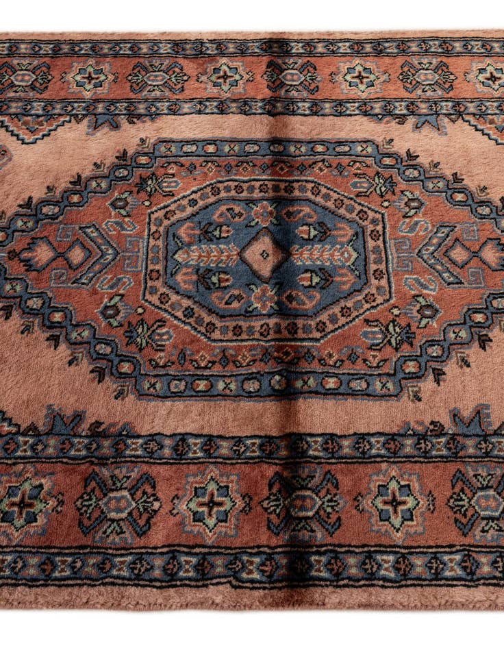 Detail image of  3' 1 x 5'  Hand Knotted Bokhara Oriental Wool Rug