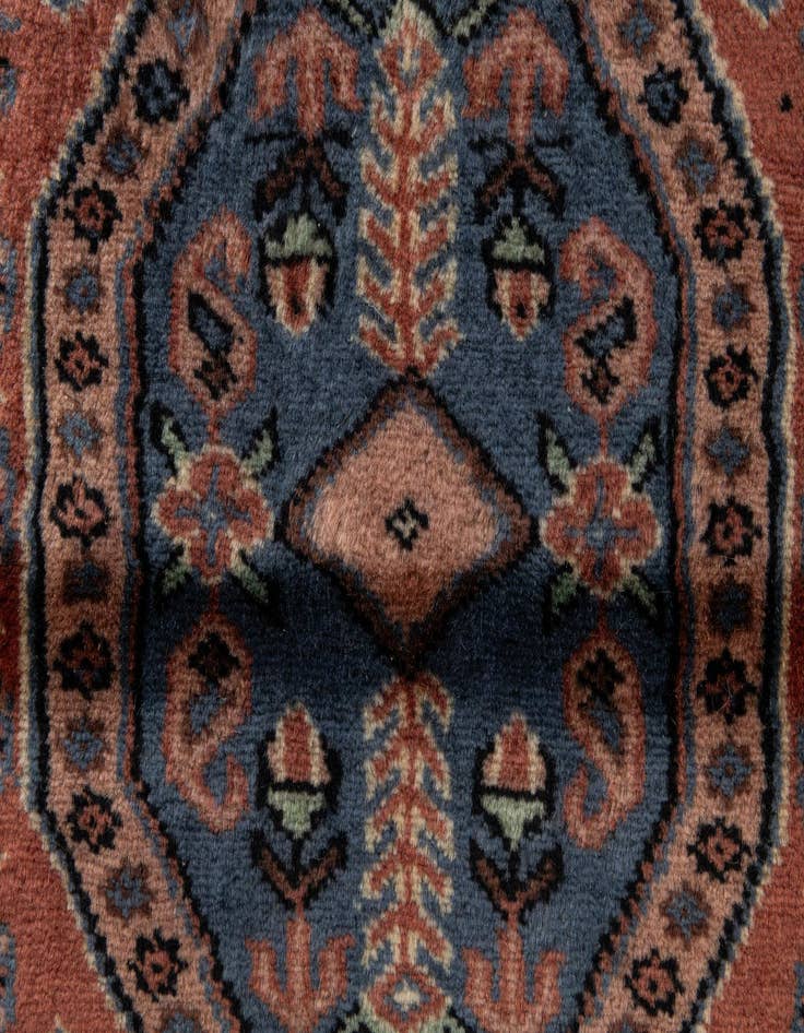 Detail image of  3' 1 x 5'  Hand Knotted Bokhara Oriental Wool Rug