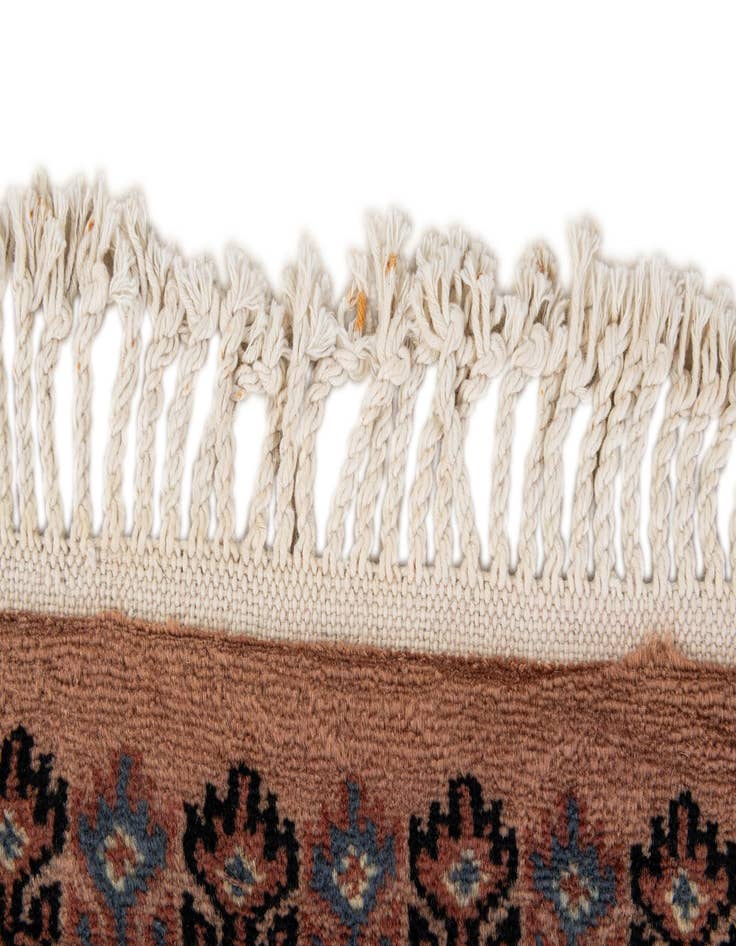 Detail image of  3' 1 x 5'  Hand Knotted Bokhara Oriental Wool Rug