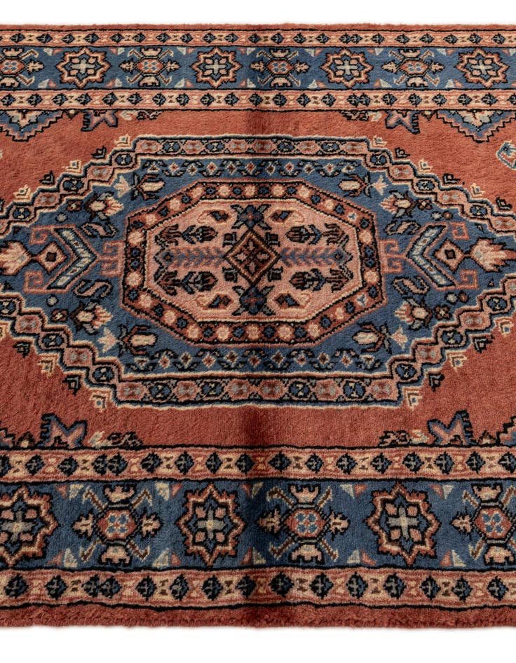 Detail image of  3' 2 x 5' 1  Hand Knotted Bokhara Oriental Wool Rug