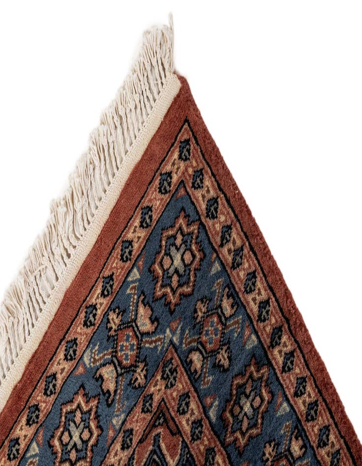 Detail image of  3' 2 x 5' 1  Hand Knotted Bokhara Oriental Wool Rug