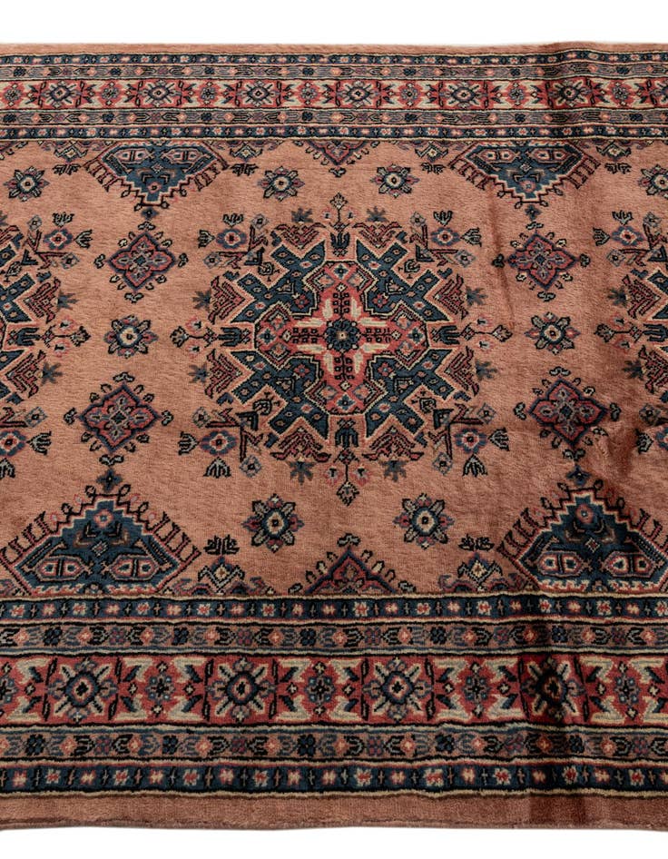 Detail image of  4' 3 x 6' 4  Hand Knotted Bokhara Oriental Wool Rug