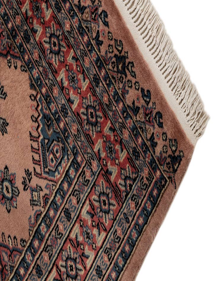 Detail image of  4' 3 x 6' 4  Hand Knotted Bokhara Oriental Wool Rug