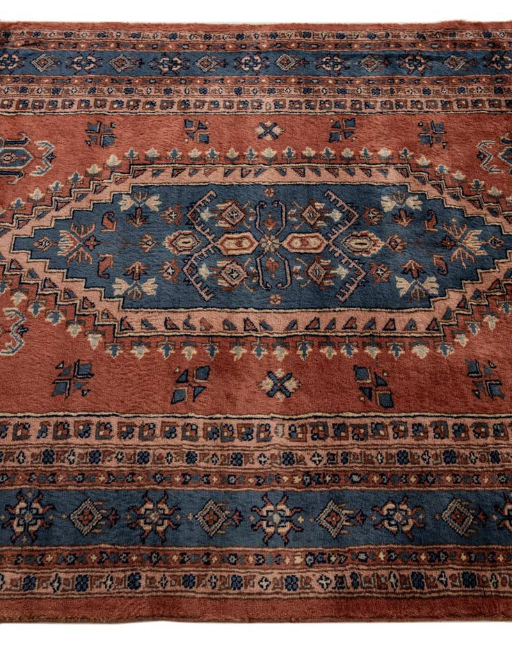 Detail image of  4' 1 x 6'  Hand Knotted Bokhara Oriental Wool Rug