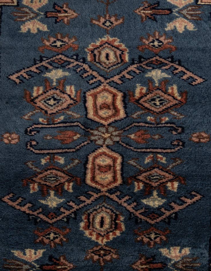 Detail image of  4' 1 x 6'  Hand Knotted Bokhara Oriental Wool Rug