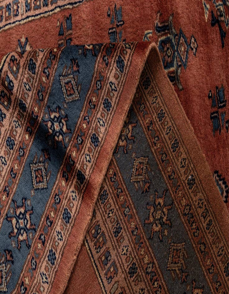 Detail image of  4' 1 x 6'  Hand Knotted Bokhara Oriental Wool Rug