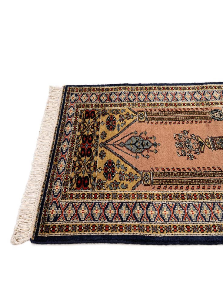 Detail image of  2' 8 x 4' 3  Hand Knotted Bokhara Oriental Wool Rug