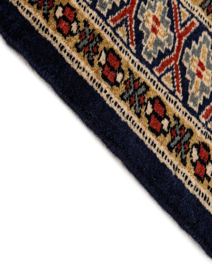 Detail image of  2' 8 x 4' 3  Hand Knotted Bokhara Oriental Wool Rug