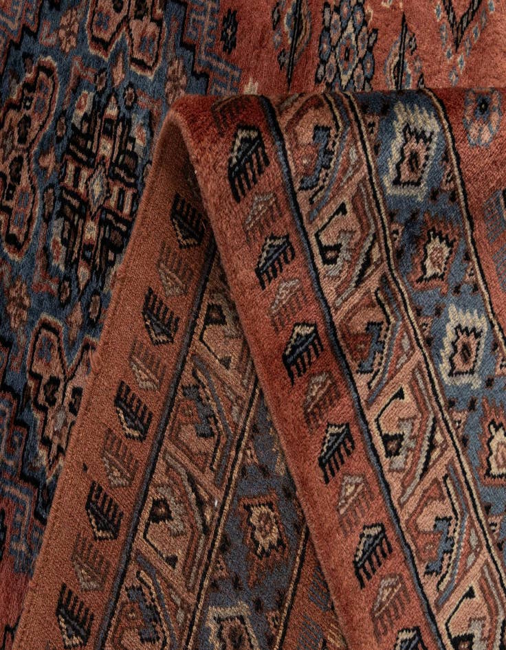 Detail image of  4' 4 x 6' 2  Hand Knotted Bokhara Oriental Wool Rug