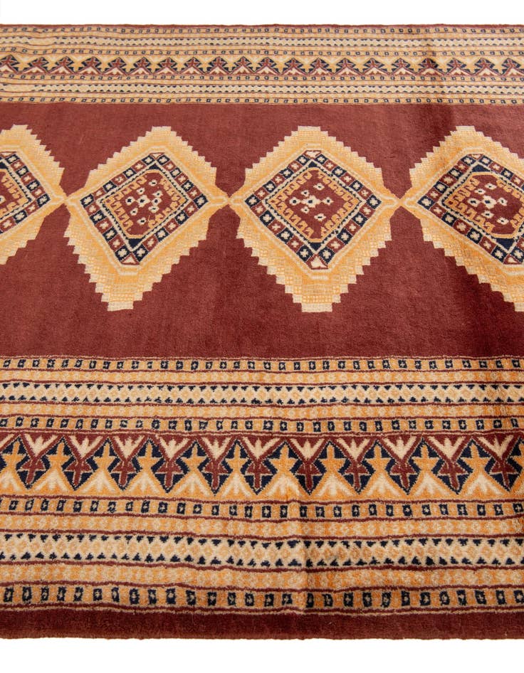 Detail image of  4' 3 x 6' 2  Hand Knotted Bokhara Wool Rug