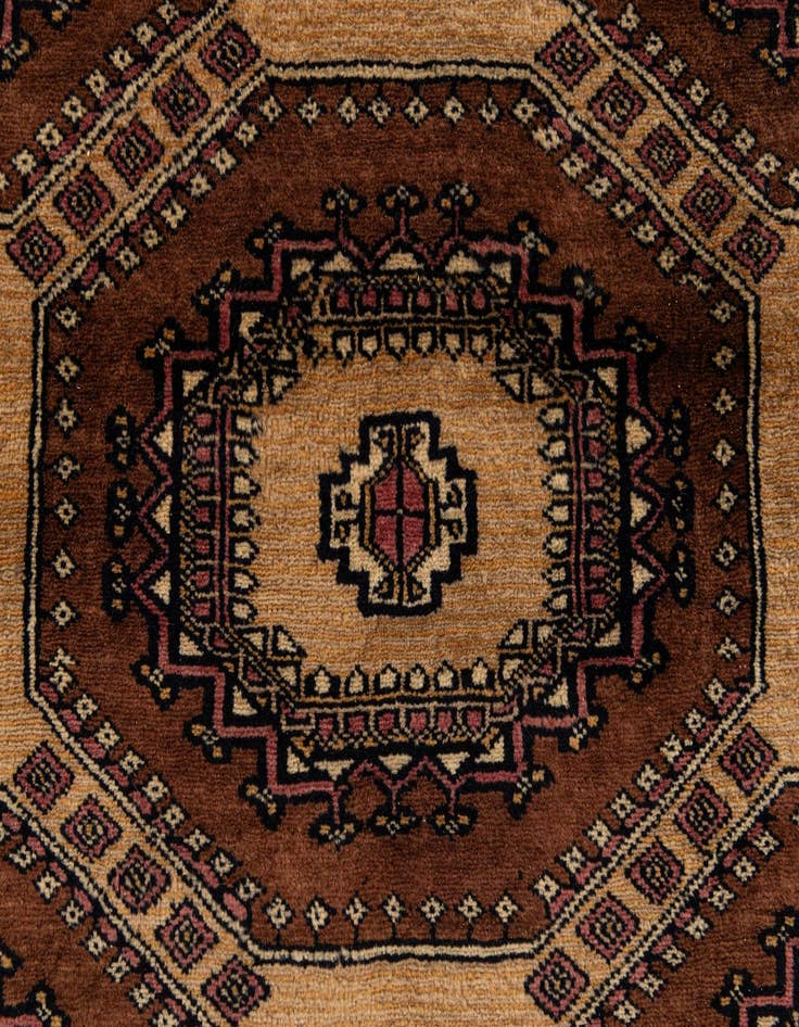 Detail image of  7' x 10' 10  Hand Knotted Bokhara Oriental Wool Rug
