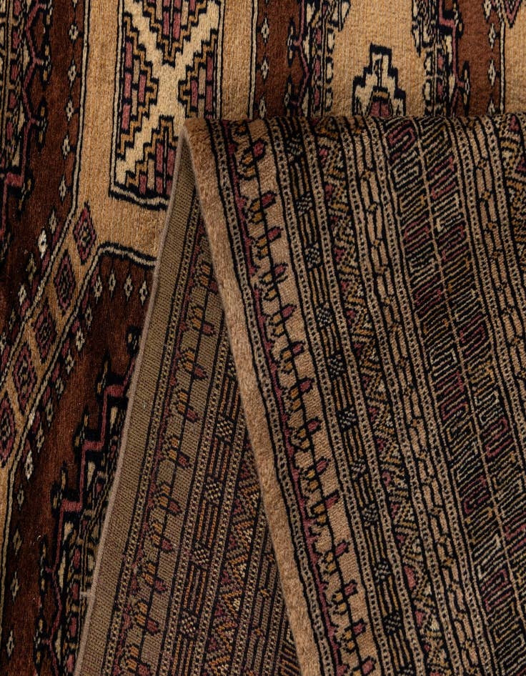 Detail image of  7' x 10' 10  Hand Knotted Bokhara Oriental Wool Rug