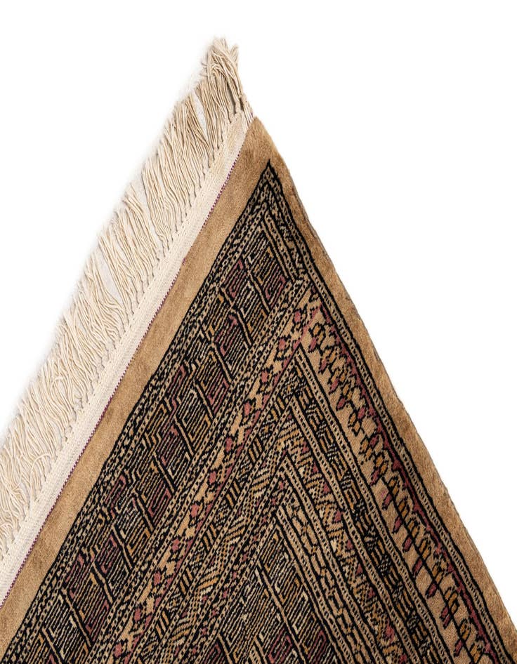 Detail image of  7' x 10' 10  Hand Knotted Bokhara Oriental Wool Rug