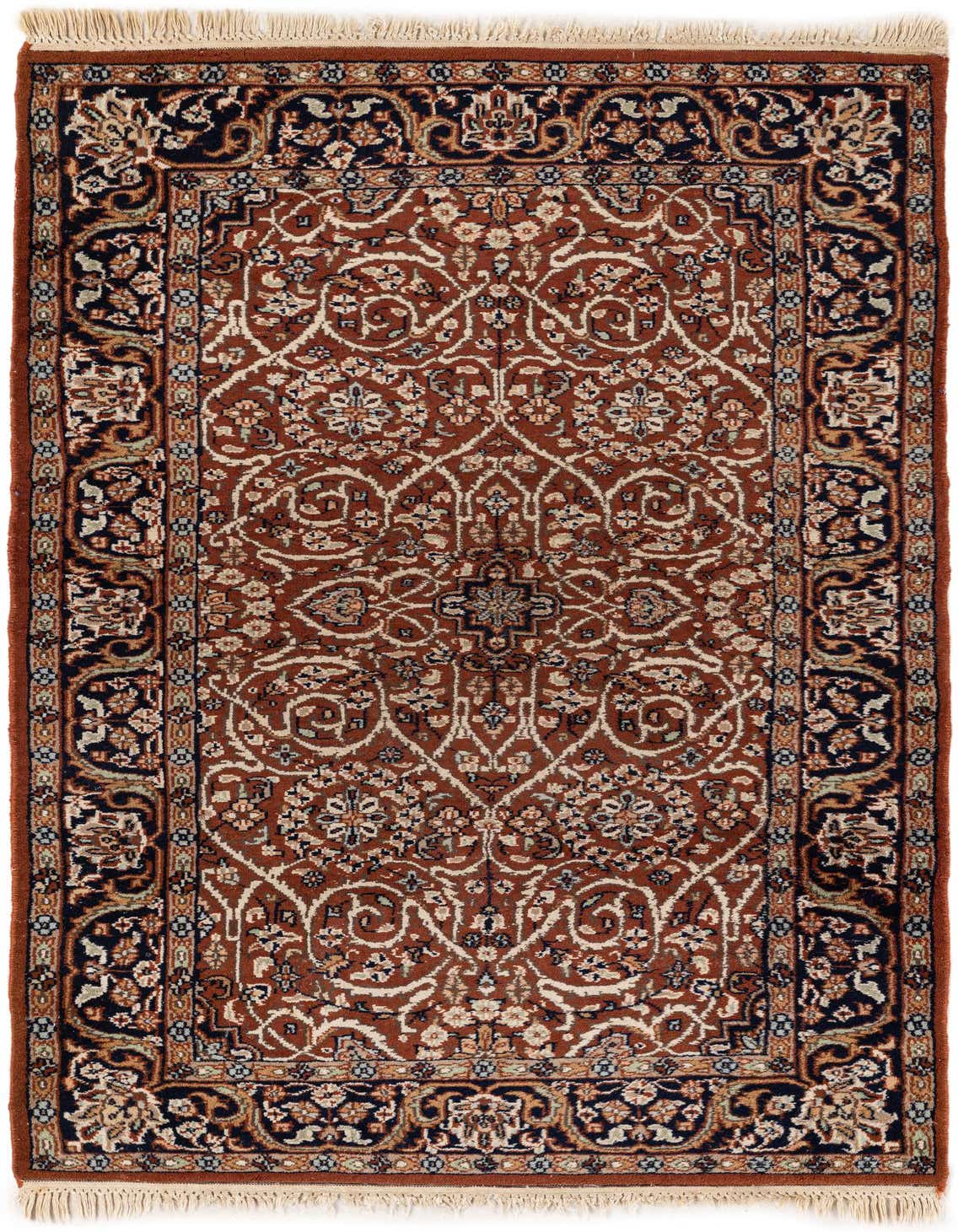 A 3x5 rectangular Bokhara rug with a traditional tribal pattern in rich brown and tan tones, featuring intricate floral and medallion motifs.