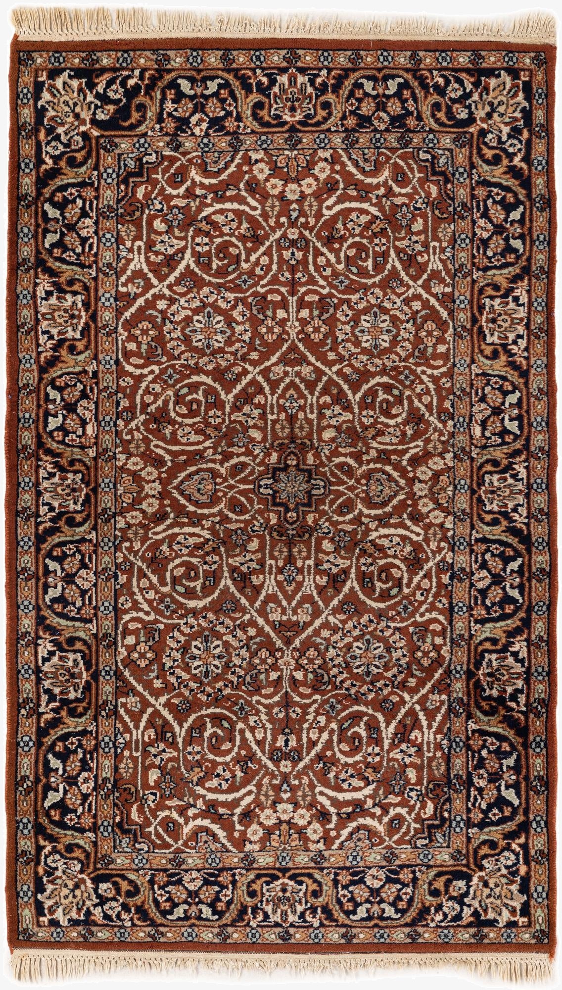  3' 2 x 5' 4  Hand Knotted Bokhara Oriental Wool Rug
