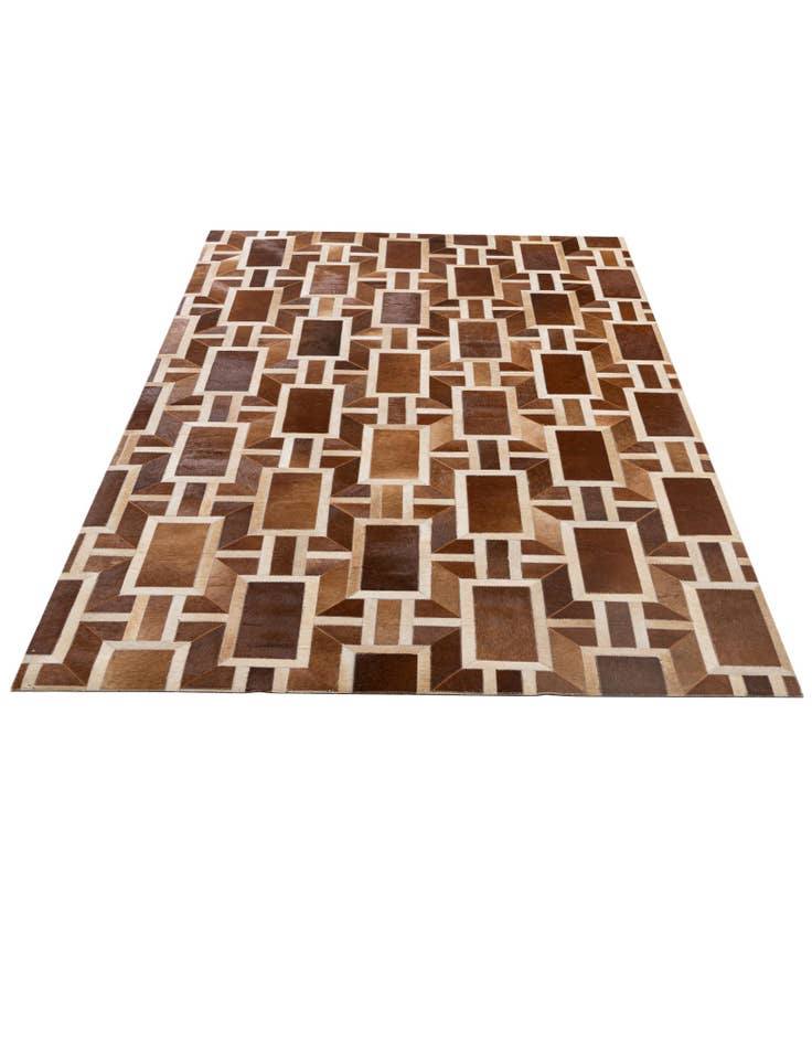 Detail image of  5' 1 x 8' 2 Cowhide - Patchwork Rug