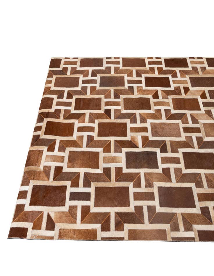 Detail image of  5' 1 x 8' 2 Cowhide - Patchwork Rug