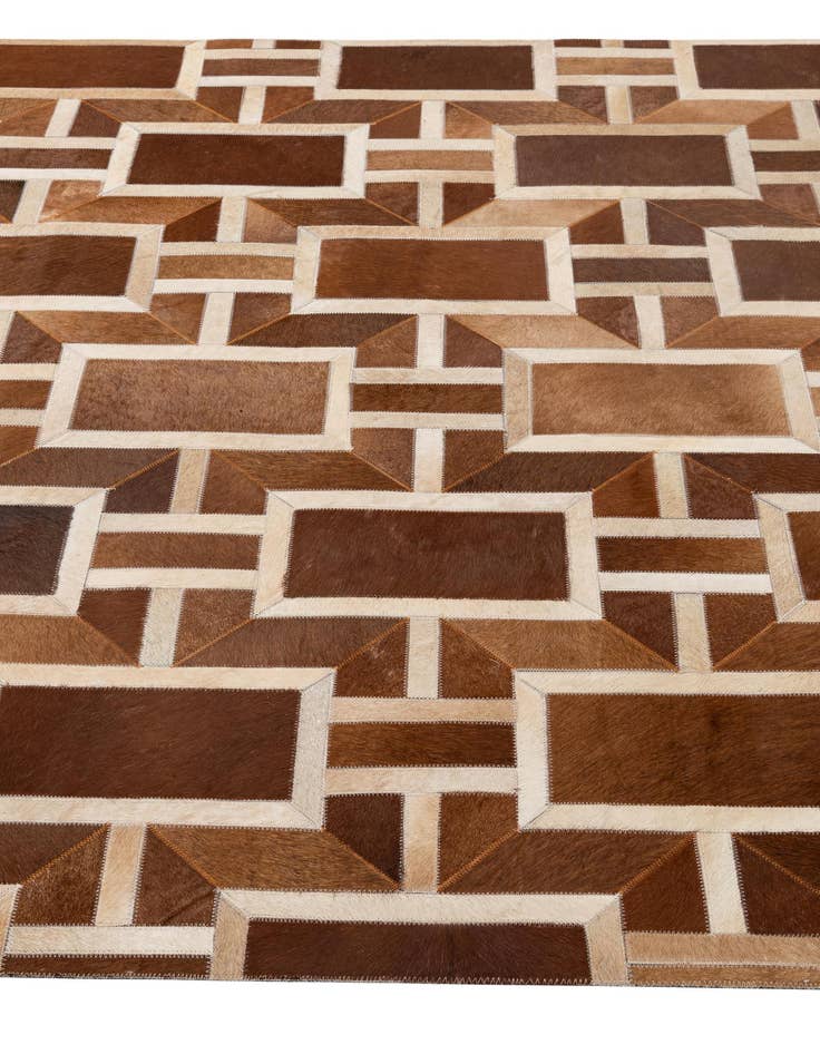 Detail image of  5' 1 x 8' 2 Cowhide - Patchwork Rug