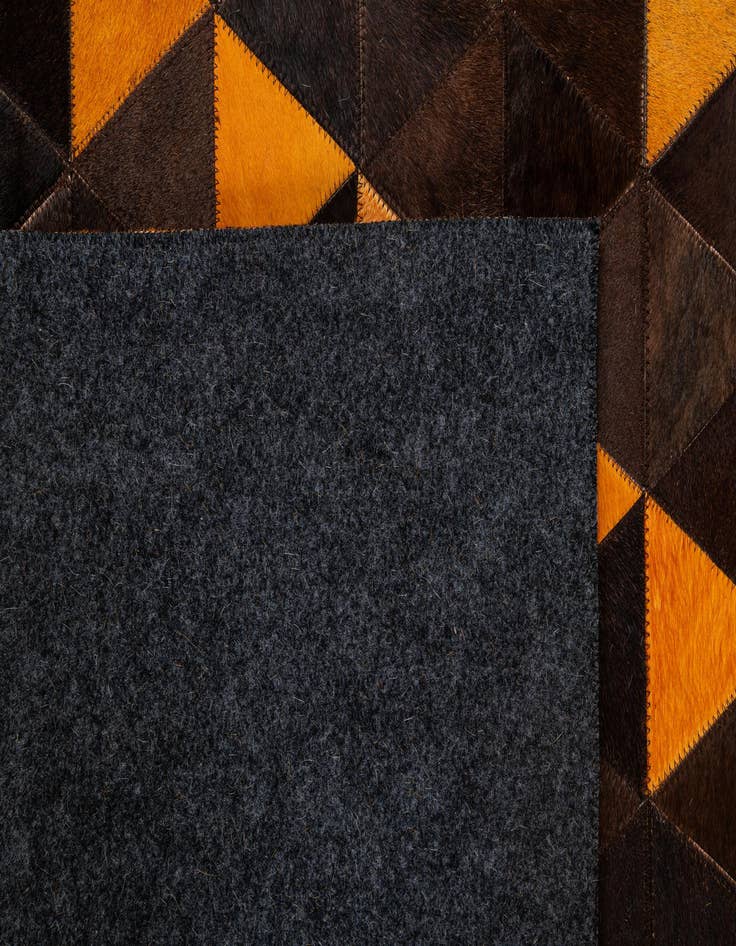 Detail image of  5' 1 x 8' 1 Cowhide - Patchwork Rug