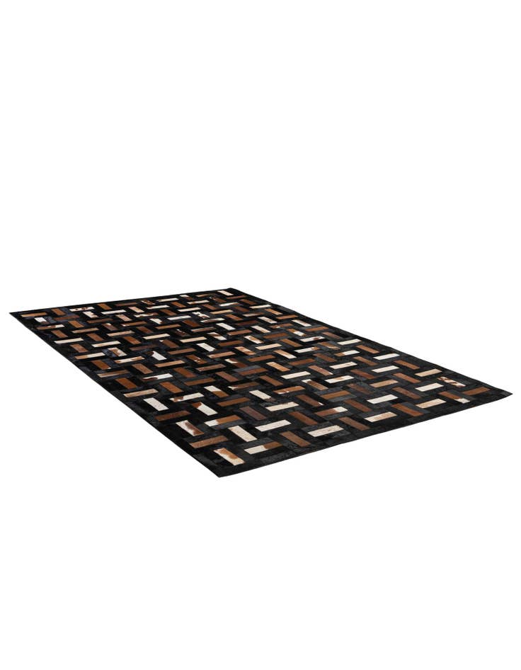 Detail image of  5' 3 x 8' 1 Cowhide - Patchwork Rug