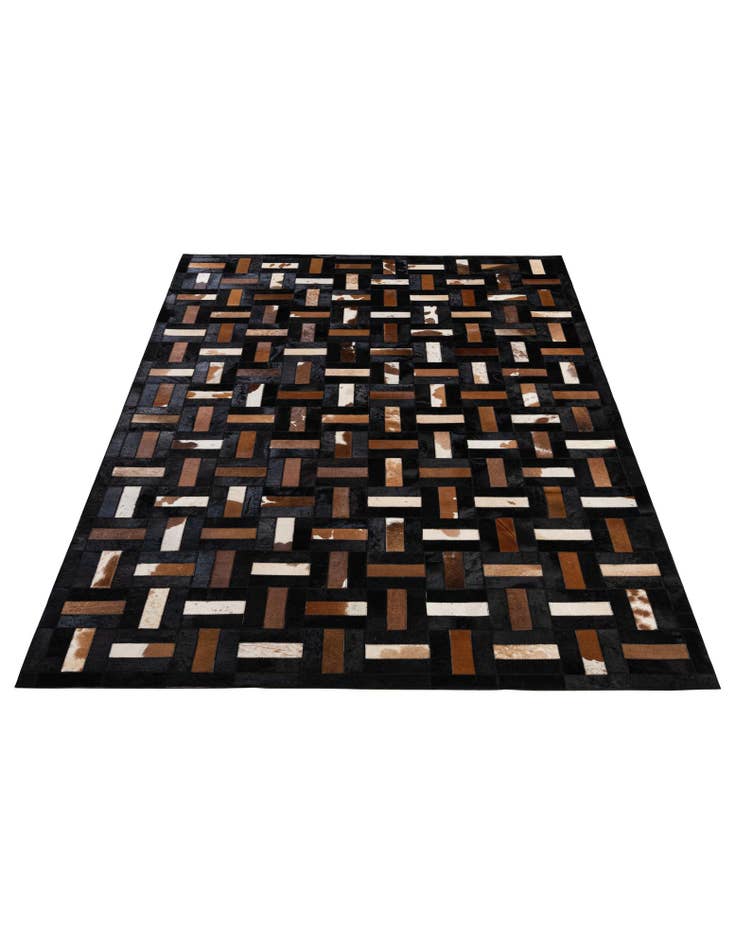Detail image of  5' 3 x 8' 1 Cowhide - Patchwork Rug