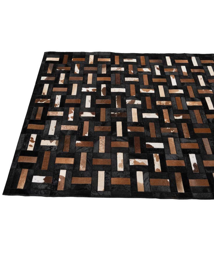 Detail image of  5' 3 x 8' 1 Cowhide - Patchwork Rug
