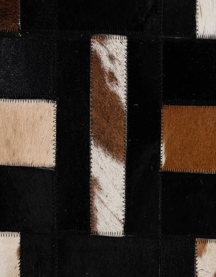 Detail image of  5' 3 x 8' 1 Cowhide - Patchwork Rug