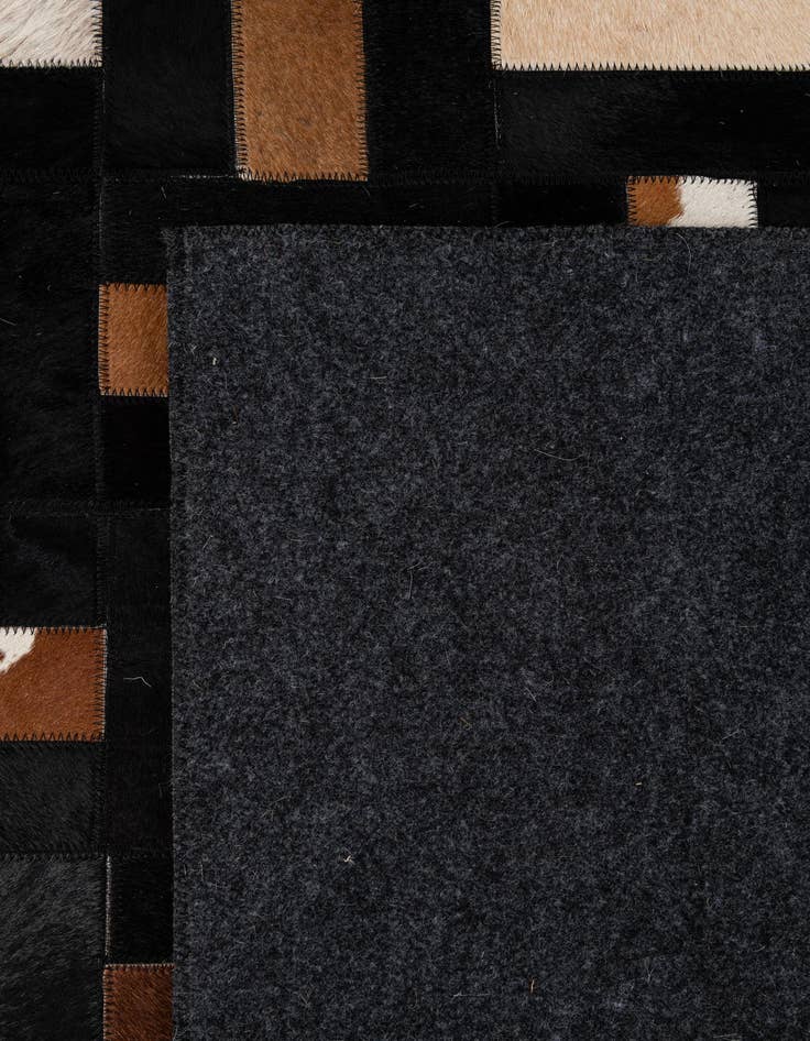 Detail image of  5' 3 x 8' 1 Cowhide - Patchwork Rug