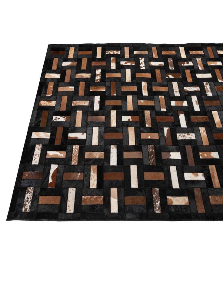 Detail image of  5' 3 x 8' 1 Cowhide - Patchwork Rug