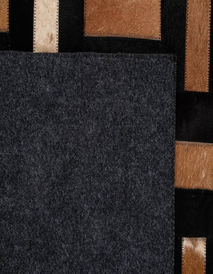 Detail image of  5' 3 x 8' 1 Cowhide - Patchwork Rug