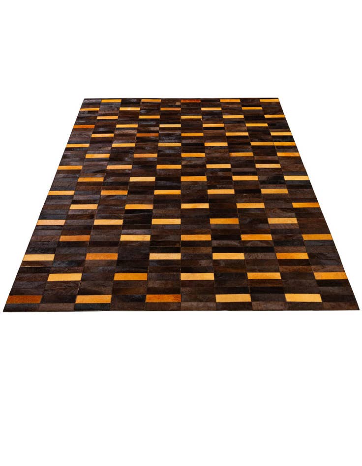 Detail image of  5' 1 x 8' Cowhide - Patchwork Rug