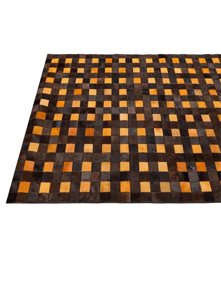 Detail image of  5' 2 x 8' 1 Cowhide - Patchwork Rug