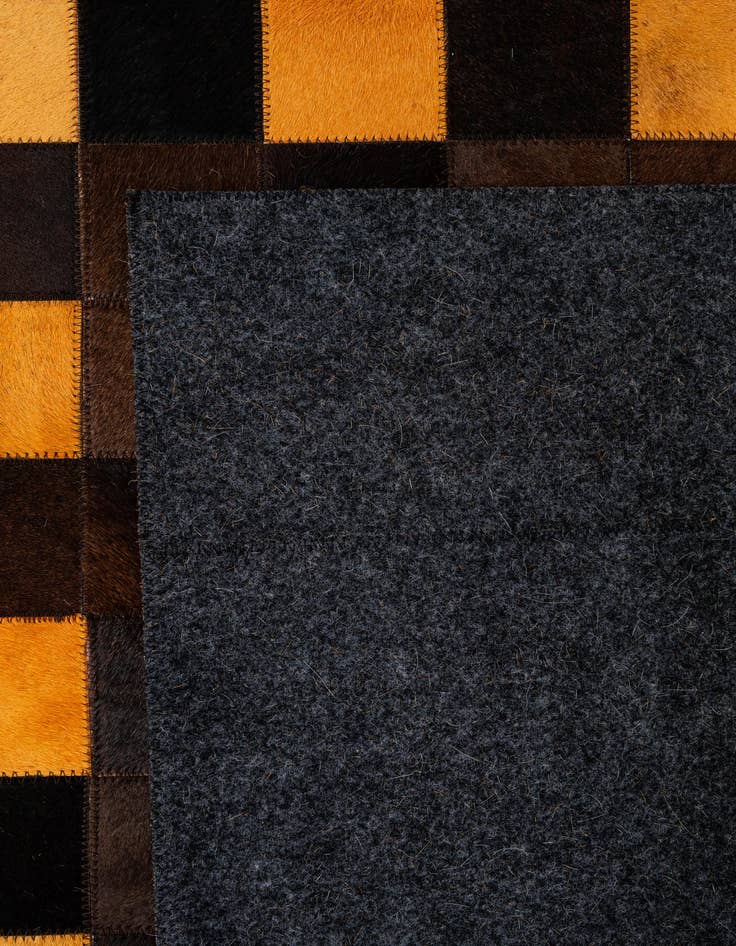 Detail image of  5' 2 x 8' 1 Cowhide - Patchwork Rug