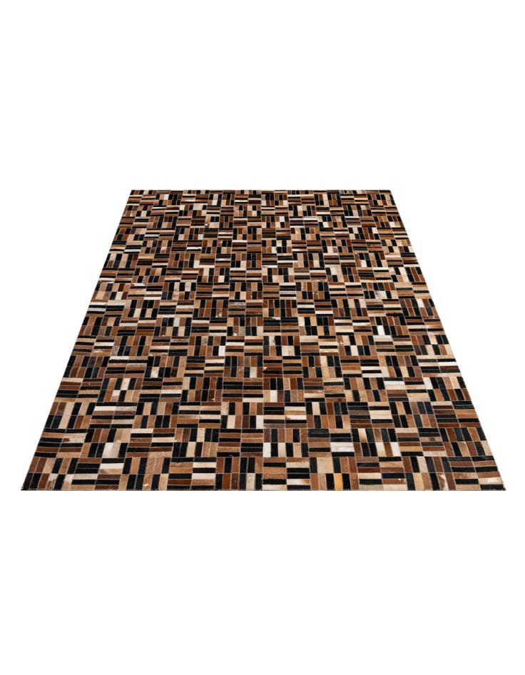 Detail image of  4' 11 x 8' 1 Cowhide - Patchwork Rug